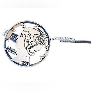 Vintage Tie Clip Mercury Dime Coin